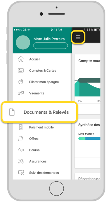 Documents et relevés en ligne